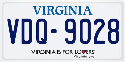 VA license plate VDQ9028