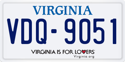 VA license plate VDQ9051