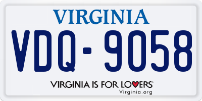 VA license plate VDQ9058