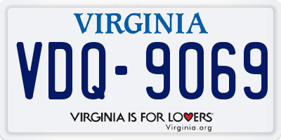 VA license plate VDQ9069