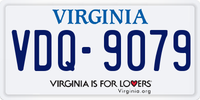 VA license plate VDQ9079