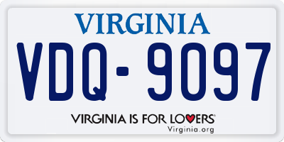 VA license plate VDQ9097