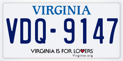 VA license plate VDQ9147