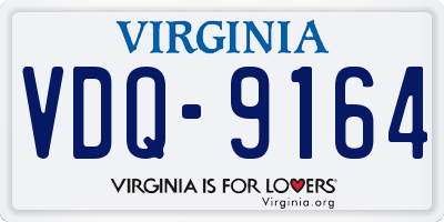 VA license plate VDQ9164