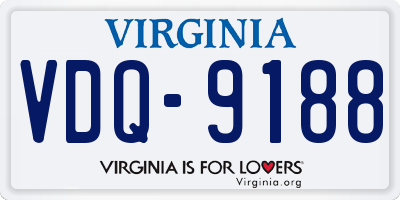 VA license plate VDQ9188