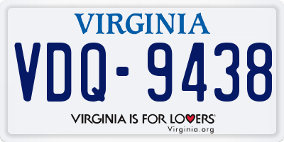 VA license plate VDQ9438