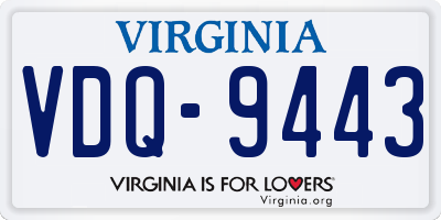 VA license plate VDQ9443