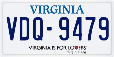 VA license plate VDQ9479
