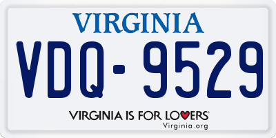 VA license plate VDQ9529