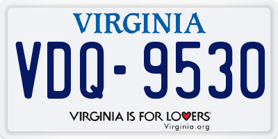 VA license plate VDQ9530