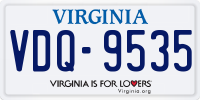 VA license plate VDQ9535