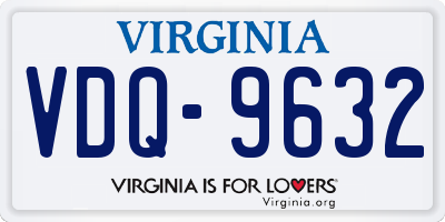 VA license plate VDQ9632