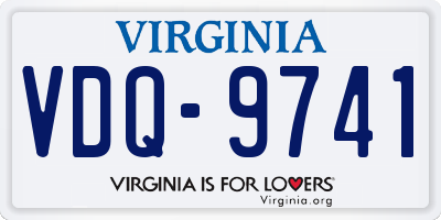 VA license plate VDQ9741