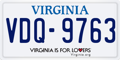 VA license plate VDQ9763