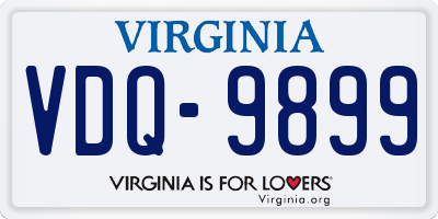 VA license plate VDQ9899