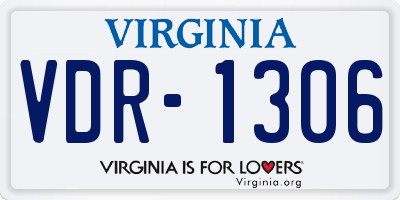 VA license plate VDR1306