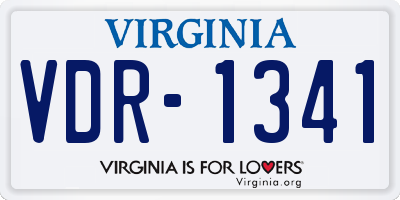 VA license plate VDR1341
