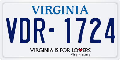VA license plate VDR1724