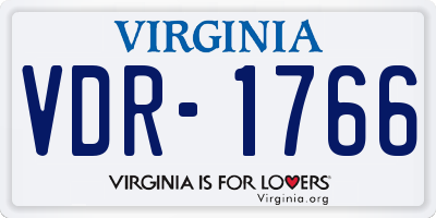 VA license plate VDR1766