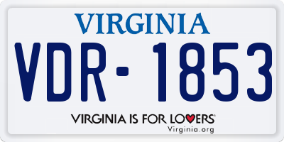 VA license plate VDR1853
