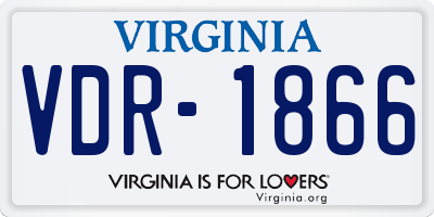 VA license plate VDR1866