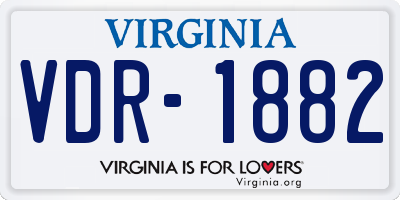 VA license plate VDR1882