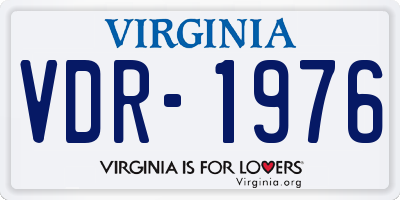 VA license plate VDR1976