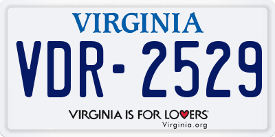 VA license plate VDR2529
