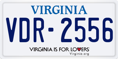 VA license plate VDR2556