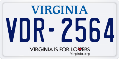VA license plate VDR2564