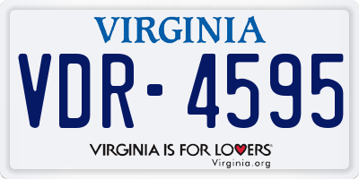 VA license plate VDR4595
