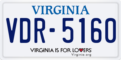 VA license plate VDR5160