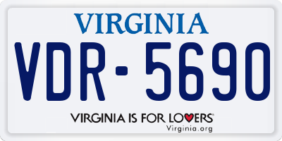 VA license plate VDR5690