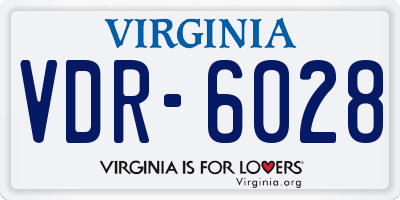 VA license plate VDR6028