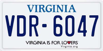 VA license plate VDR6047