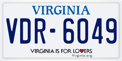 VA license plate VDR6049