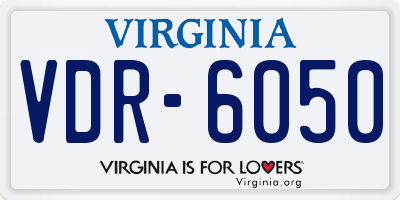 VA license plate VDR6050
