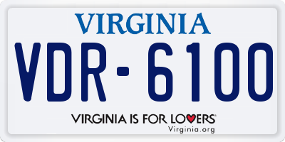 VA license plate VDR6100