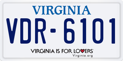 VA license plate VDR6101
