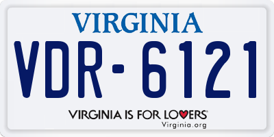 VA license plate VDR6121