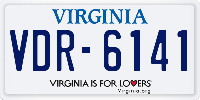 VA license plate VDR6141