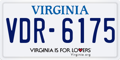 VA license plate VDR6175