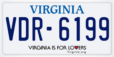 VA license plate VDR6199