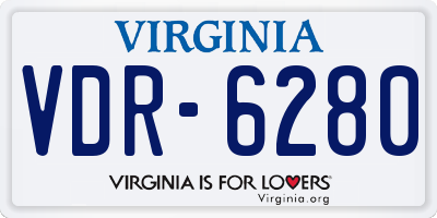 VA license plate VDR6280