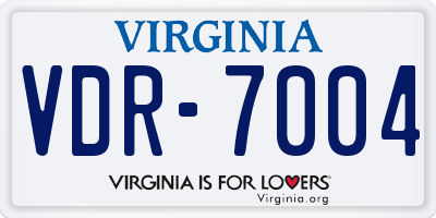 VA license plate VDR7004