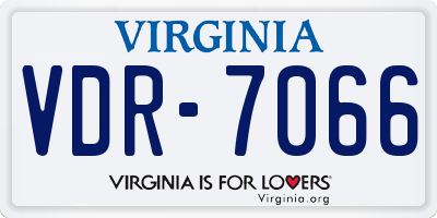 VA license plate VDR7066