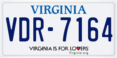 VA license plate VDR7164