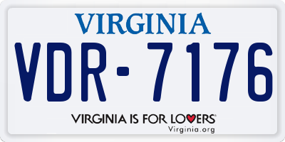 VA license plate VDR7176