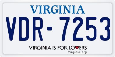 VA license plate VDR7253