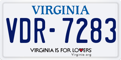 VA license plate VDR7283